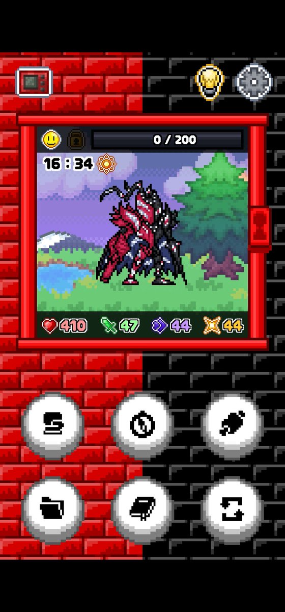 Jaceymon05's tweet photo. I like to match the colors of my Digivice to my current Digimon. Here's Abaddomon Core. I've always loved its design! #DigitapUnoff https://t.co/utzXC5vo0e