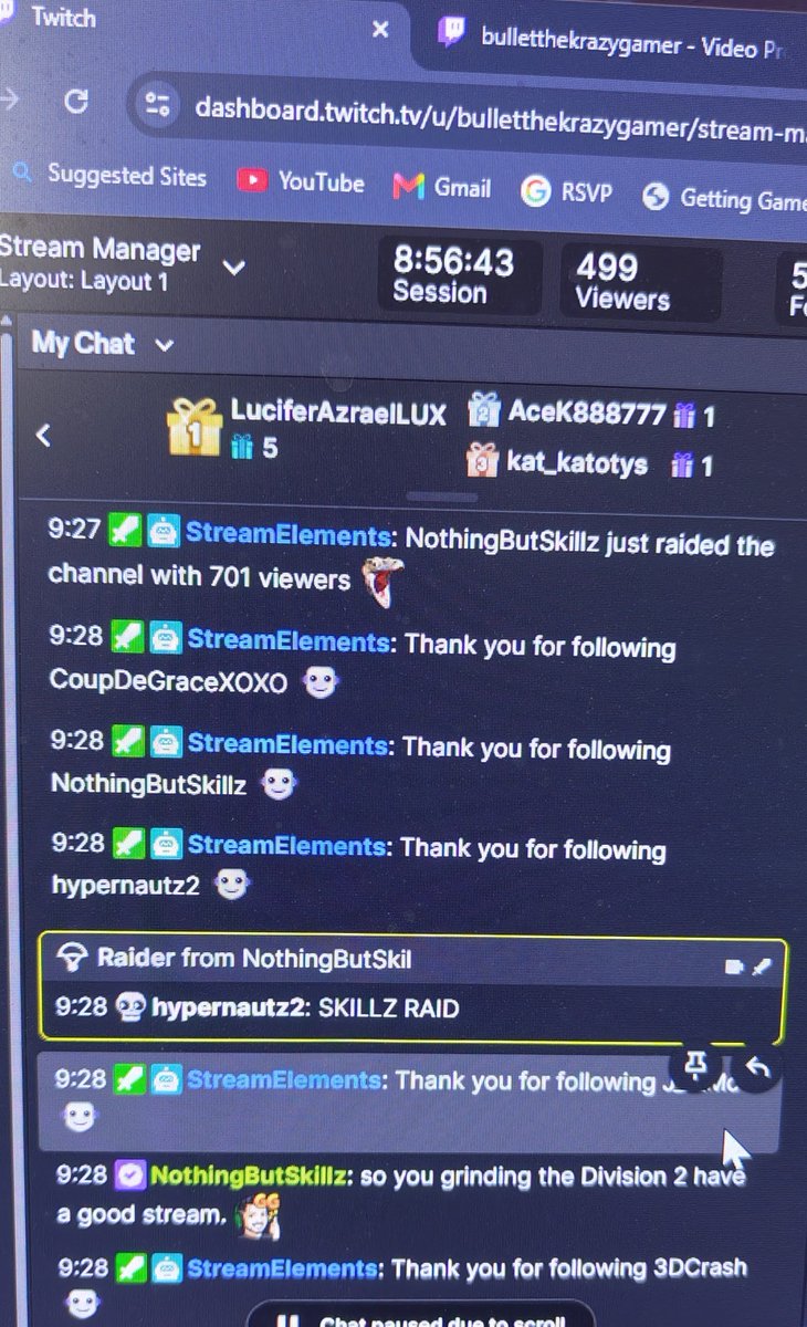 bulletkrzygamer's tweet photo. Thank you so much for raid today @NothinButSkillz
It means a lot me man 💖🙏🏻
#divison2 #twitchtv https://t.co/jQ3wbloFb0