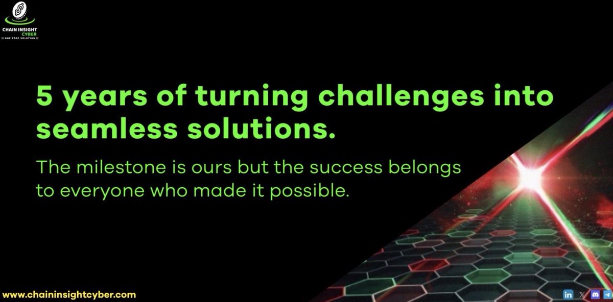 ciconestop's tweet photo. High-five to 5 years! ✋
From strengthening #cyber resilience to boosting #Web3 visibility, we’ve spent the last half-decade helping businesses stay secure and stand out.
We couldn’t have done it without you. Thank you for growing with us! 🍾✌️
#blockchain #business #onestop https://t.co/uYt79RtzRO