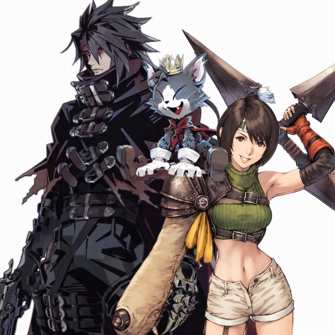 EJV1207's tweet photo. I’m counting down the days because my party is about to be so good in Revelation #FF7 #Vincent #Yuffie #CaitSith https://t.co/jby0qKsKZL