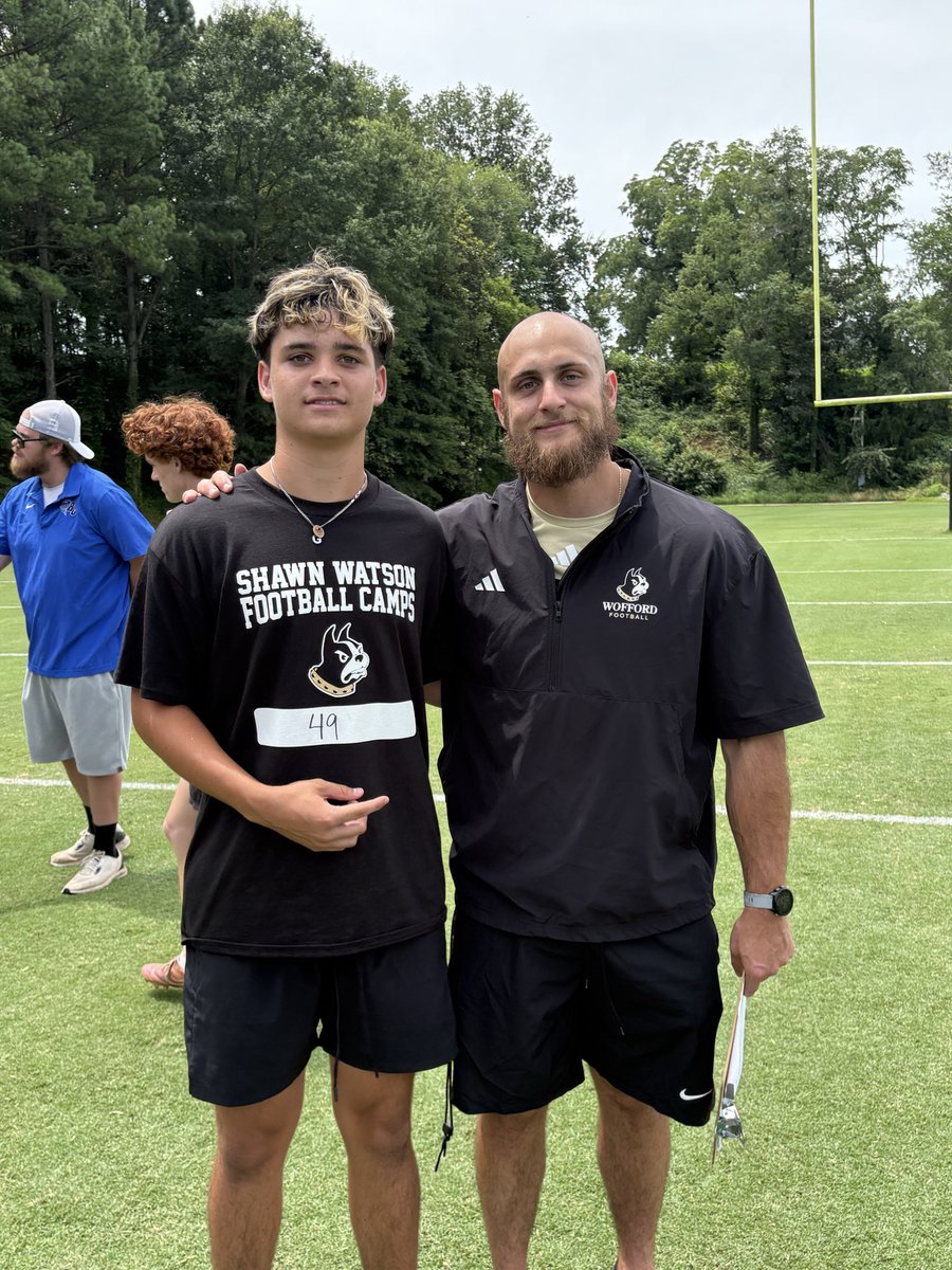 Lsullivan74's tweet photo. Had a very solid day at Wofford Specialist Camp! Thank you @Adam_Dulka for putting on a great camp! Hope to get back on campus this fall and continue to build relationships! Two punts listed down below..
1. HT- 4.47 Distance- 41
2. Ht- 4.57 Distance- 39
@Coach_Ice73 @CoachEBenton @CoachDixon11 @QBCoachDurham @peedeesports1