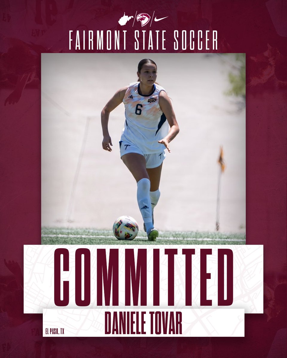 FairmontStWSoc's tweet photo. ✍️ Signed! We’re happy to announce Daniele is calling Fairmont State home!
Daniele is joining us from El Paso, TX as a transfer from UTEP. Welcome to Falcon Nation, Daniele! https://t.co/qhMeriCRTb
