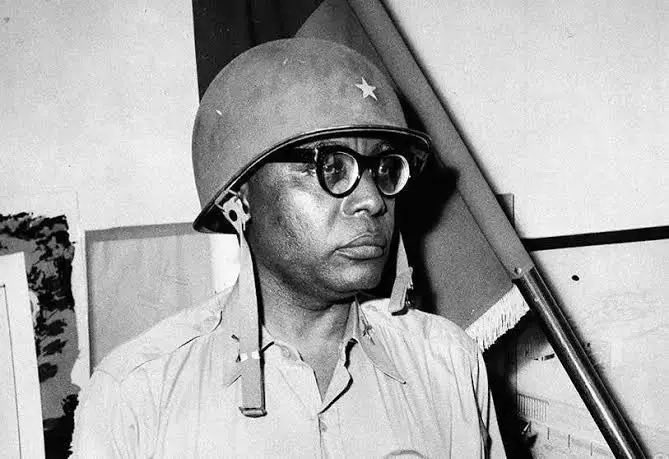 LancesLegion's tweet photo. In 1963, somebody attempted to kidnap Papa Doc’s kids and start a coup. Very pissed, Papa Doc began a manhunt and let loose the Tonton Macoutes in a brutal tropical purge in Haiti. 

He was a former doctor and had no military experience at all, but he started wearing an army helmet and uniform to show everybody he was serious. They roamed the countryside for days in search of the PLOTTERS. 

Eventually Clément Barbot, former leader of the Tonton Macoutes, was determined to be the plot master. He was tracked down and killed.