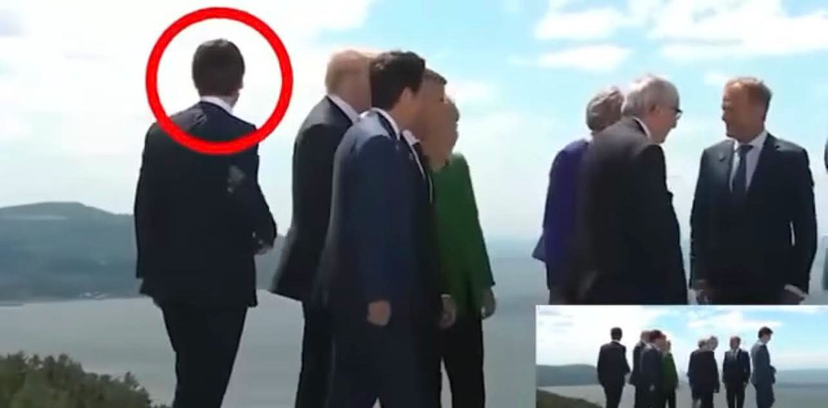 doluccia16's tweet photo. Ecco Giuseppi Conte al G7. 
Lui sì che era tenuto in considerazione! 🤣🤣🤣🤣🤣 https://t.co/zrOz1DWs6I