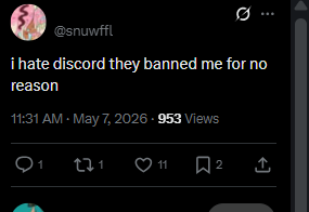 maysparty's tweet photo. @snuwffl not to mention your account was banned during may, the scammer's discord account was made on June 2. Your account being suspended doesn't stand as proof https://t.co/XZgAkbmIIi