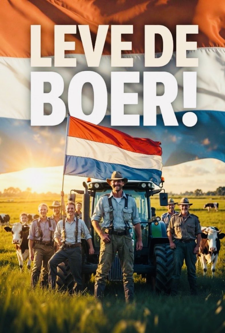 Christa26930016's tweet photo. @WimdenOudsten Ik sta achter de boeren. 💪
Ik ben trots op onze Nederlandse boeren. 
Zonder boeren geen eten.😉 https://t.co/3ycJEWFCAj