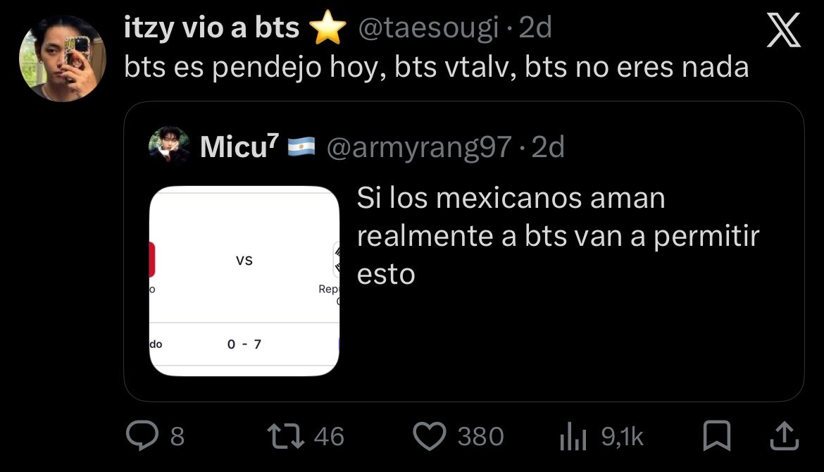 malhechaqti's tweet photo. el concepto de ser fan de bts y ser esto? un asco no se merecen ni una sola fecha mexicanas de mierda https://t.co/Qsfm0eIeUA