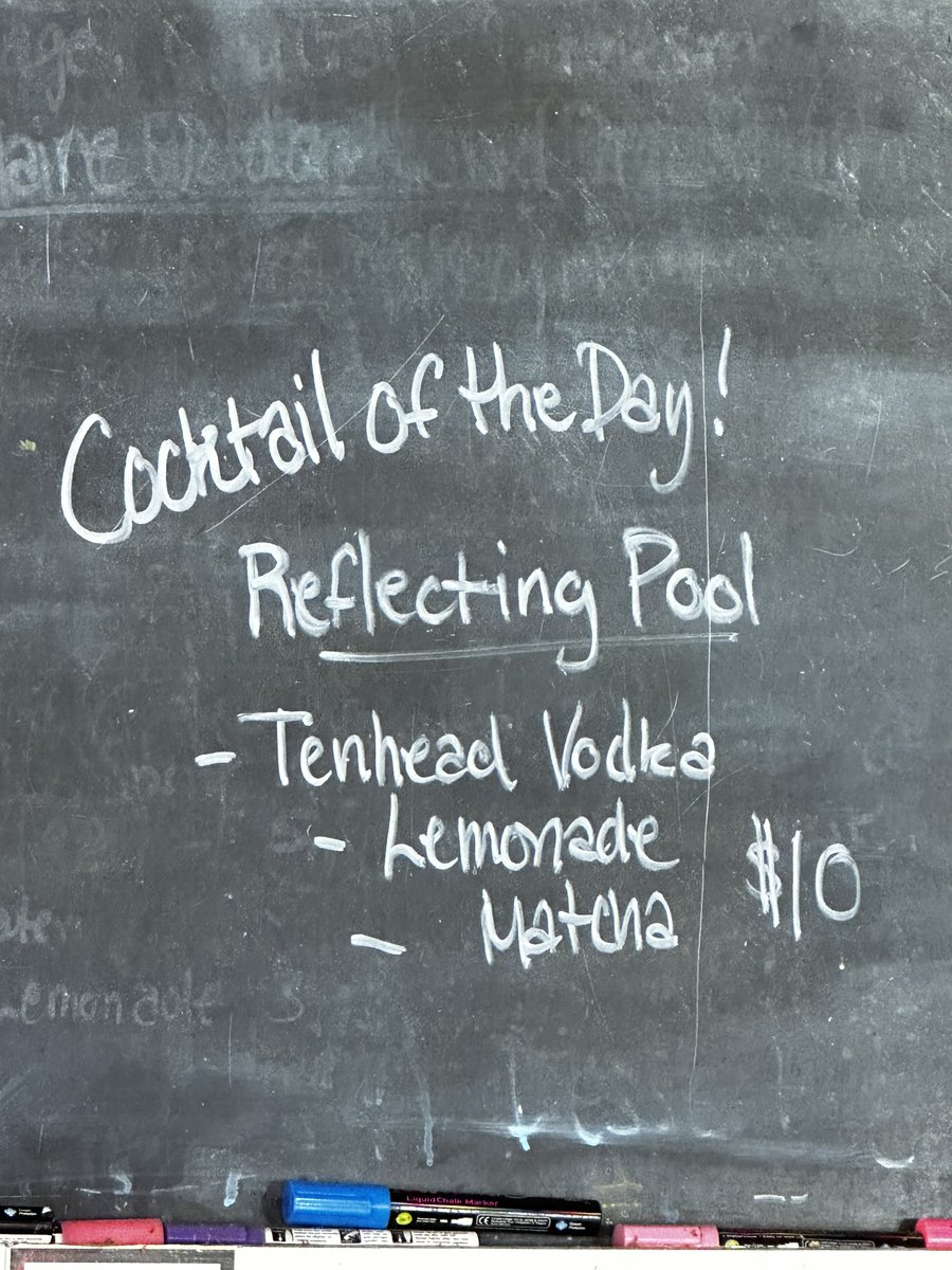 PatKessler's tweet photo. BRILLIANT MARKETING: Refreshing adult specialty drink “Reflecting Pool” at rural Wisconsin bar &amp; restaurant. As green as the real thing in DC! https://t.co/ghl8O20UBH