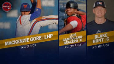 megaanmarie's tweet photo. Only fitting that Blake Hunt’s first MLB AB was against fellow 2017 Padres draft pick, MacKenzie Gore https://t.co/8Qzvbh1kq6