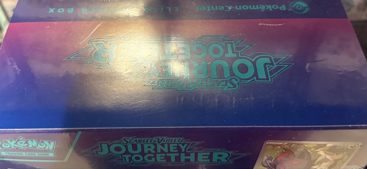 CaughtemallM's tweet photo. For Sale

Pokémon TCG Scarlet &amp; Violet: Journey Together Pokemon Center ETB

Less than perfect condition but no tear’s. 

$190 shipped

PayPal, CashApp, Venmo available 

@CBCollectors @CardboardBanger @BUYSELLTRADETCG https://t.co/Xu93EAjJ2c
