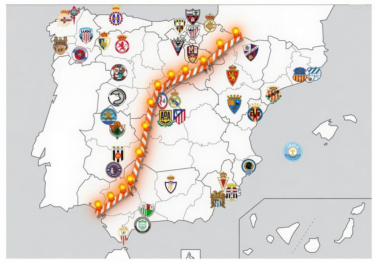 Mouloss's tweet photo. ✍️APUNTES 1a Federación⚽️

🗣️26/27 … parece que está es la disposición más lógica que todo el mundo espera 

-2 descendidos por grupo 
-2 filiales grupo oeste ,3 filiales grupo este 
- 7 comunidades autónomas distintas por grupo 
- la comunidad con más equipos es Galicia , con 5 
-10 equipos de no capitales de provincia ene el grupo oeste y 9 equipos en el grupo este 
- La localidad con menos habitantes es Coria ( Cáceres ) 
- Barcelona capital tiene dos equipos CE Europa y UE Sant Andreu
- Las tres únicas comunidades que no tienen representación es Navarra , Cantabria y Canarias