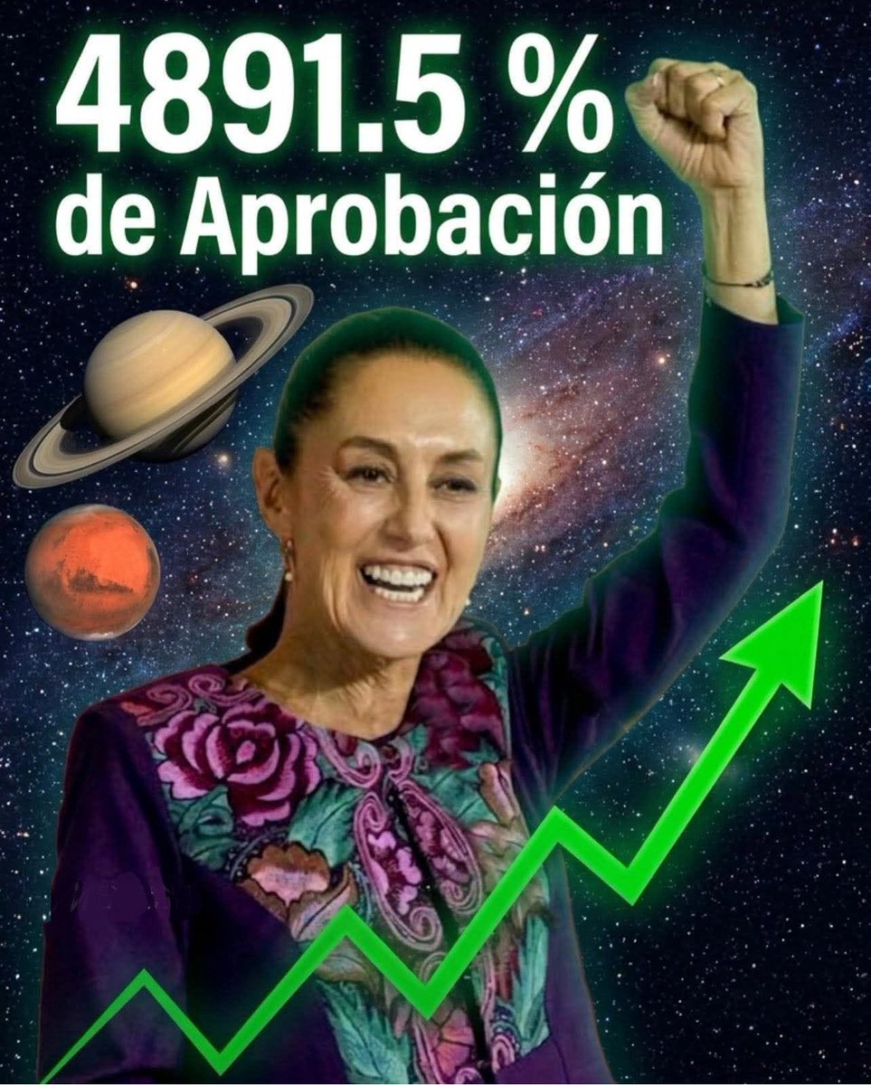 jose_anbriz's tweet photo. BREAKING NEWS: LA MATEMÁTICA DEL BIENESTAR ROMPE LAS LEYES DEL UNIVERSO ÚLTIMA HORA 
(Desde el Observatorio Intergaláctico de la Transformación)
Científicos del Conacyt, en colaboración con los matemáticos más brillantes de las universidades del bienestar, acaban de anunciar un hito histórico: la aprobación presidencial ha alcanzado un inédito e indiscutible 4,891.5%.
Trasciende que las encuestas tradicionales (esas que tercamente se limitan al obsoleto rango del 0 al 100%) han sido declaradas "aspiracionales y neoliberales". 
El nuevo algoritmo oficial ahora contabiliza no solo a los ciudadanos de la Lista Nominal, sino también el voto aprobatorio de la población de Marte, los anillos de Saturno y tres civilizaciones rezagadas en la galaxia de Andrómeda que ya reciben sus respectivas becas universales.
Expertos aseguran que este fenómeno matemático desafía por completo la lógica, la estadística básica y el sentido común, pero, como bien sabemos en las redes: la realidad siempre tiene otros datos.
