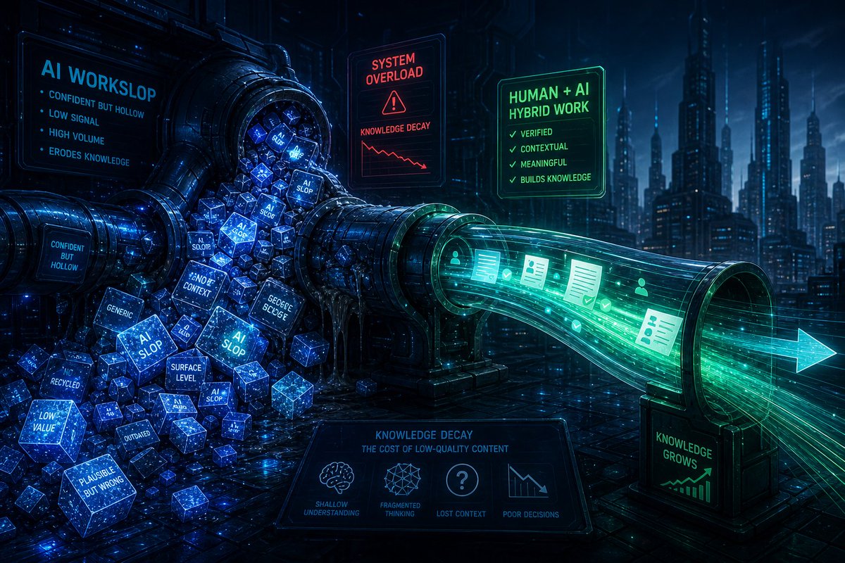 702aizen's tweet photo. HBR: Companies going all-in on AI are losing $9M/year to "workslop."

The fix is not less AI. It is structured AI with provenance tracking and human checkpoints.

Full breakdown: https://t.co/u7uVxgasGc https://t.co/5YpQ44qg1h