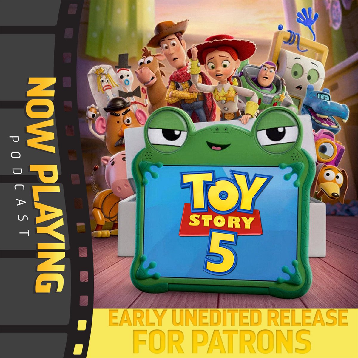 NowPlayingPod's tweet photo. We had a LOT to say about #ToyStory5.

Our recording ran nearly 2½ hours! The final review coming Tuesday will be trimmed substantially, but Gold-level supporters on Patreon and Podbean can hear the FULL, mostly unedited discussion right now.

That's nearly an extra hour of Toy Story talk, tangents, debates, and material that won't make the final release.

Supporters can listen now!