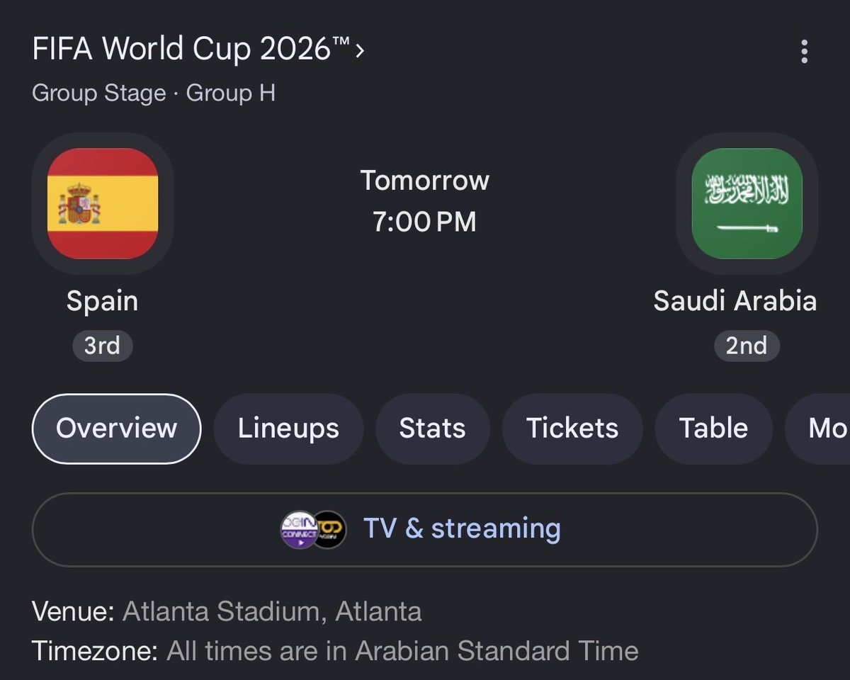 O_USMarket's tweet photo. السعودية VS إسبانيا 
#كاس_العالم_٢٠٢٦ 

إسبانيا اسم كبير، لكن الملعب ما يعرف إلا اللي يعطي أكثر. قلوبنا معكم يا صقور 🇸🇦🇸🇦 https://t.co/cG833ILRdr
