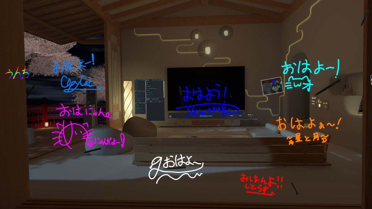 Stego_san's tweet photo. 書置きと起こしてくれた人ありがとう！
無事起きれた！
またうんち書かれとる...w https://t.co/DVisVeShba