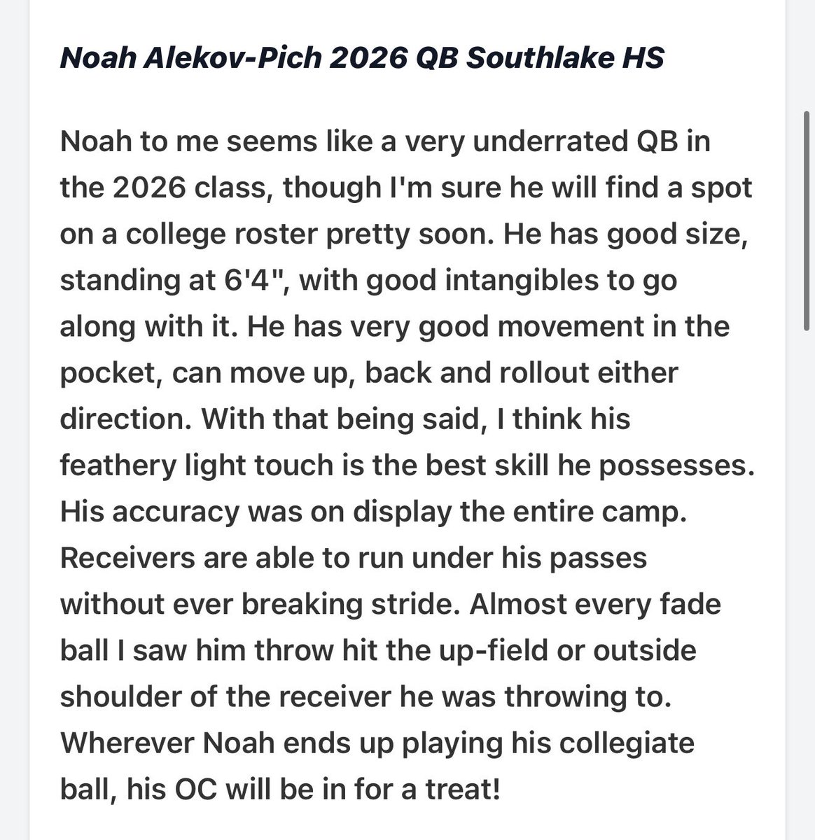 noah_ap03's tweet photo. Big season coming up… have a lot of things to prove! Thank you @CoachKNoDuke for the write up! @CCCLionsFB @coachmattjohn @CoachHill1 @PrepRedzoneMI @EVOLVEQB https://t.co/s0SfoDjZcf