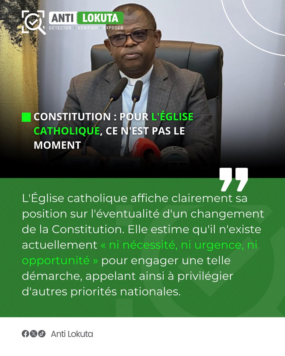 LokutaAnti's tweet photo. AFFAIRE CONSTITUTION

L'Église catholique affiche clairement sa position sur l'éventualité d'un changement de la Const. Elle estime qu'il n'existe actuellement « ni nécessité, ni urgence» pour engager une telle démarche, appelant ainsi à privilégier d'autres priorités nationales. https://t.co/B312JT3zM4