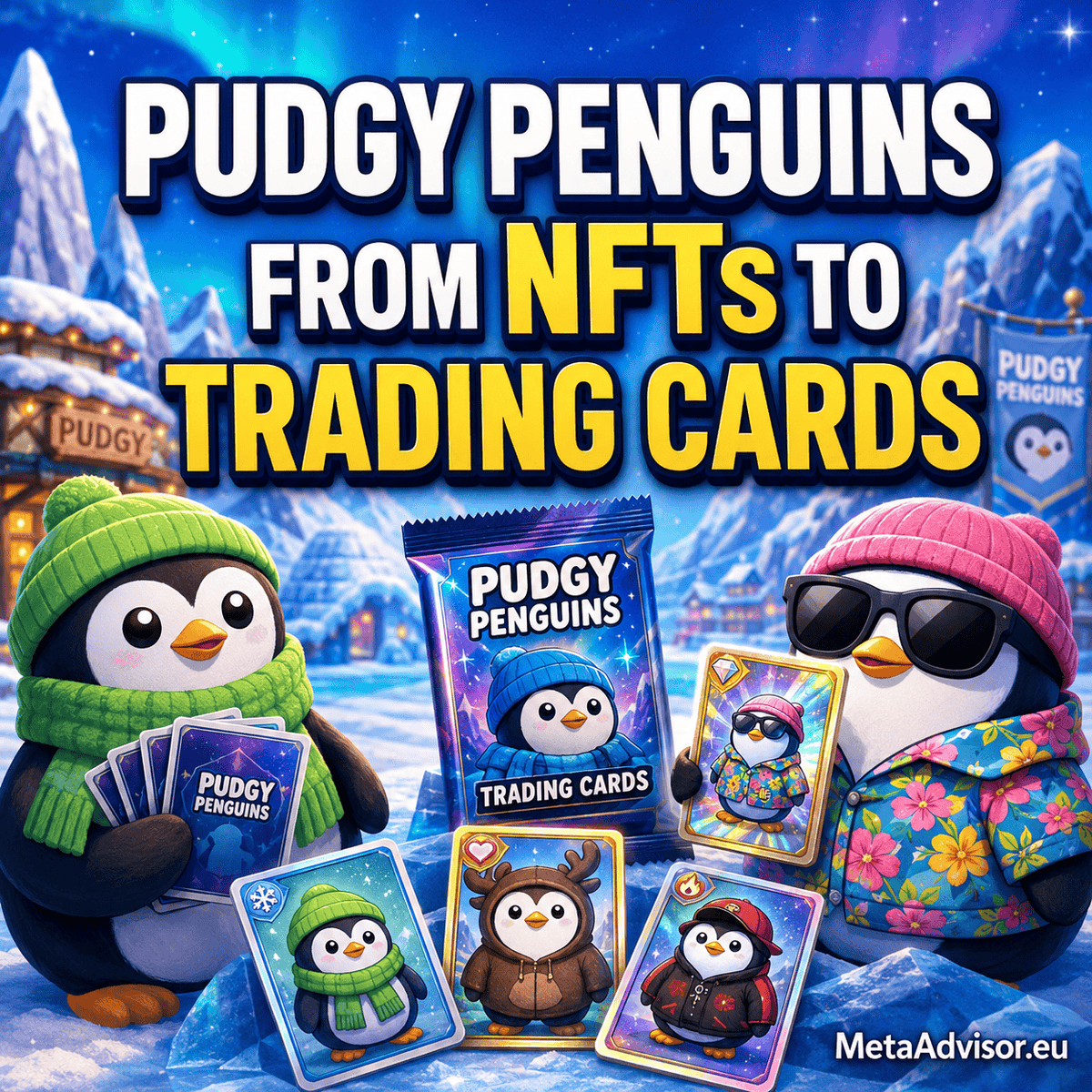 MetaadvisorEU's tweet photo. Pudgy Penguins is moving from NFTs to Target trading cards.

Can an NFT brand become a mainstream consumer brand?

👉 Follow us for more insights on AI, tech &amp; crypto
 https://t.co/Z5OdSJs5rh
FYI: Not financial advice

#NFT #PudgyPenguins #PENGU #Web3 https://t.co/bKvA4oCRX3