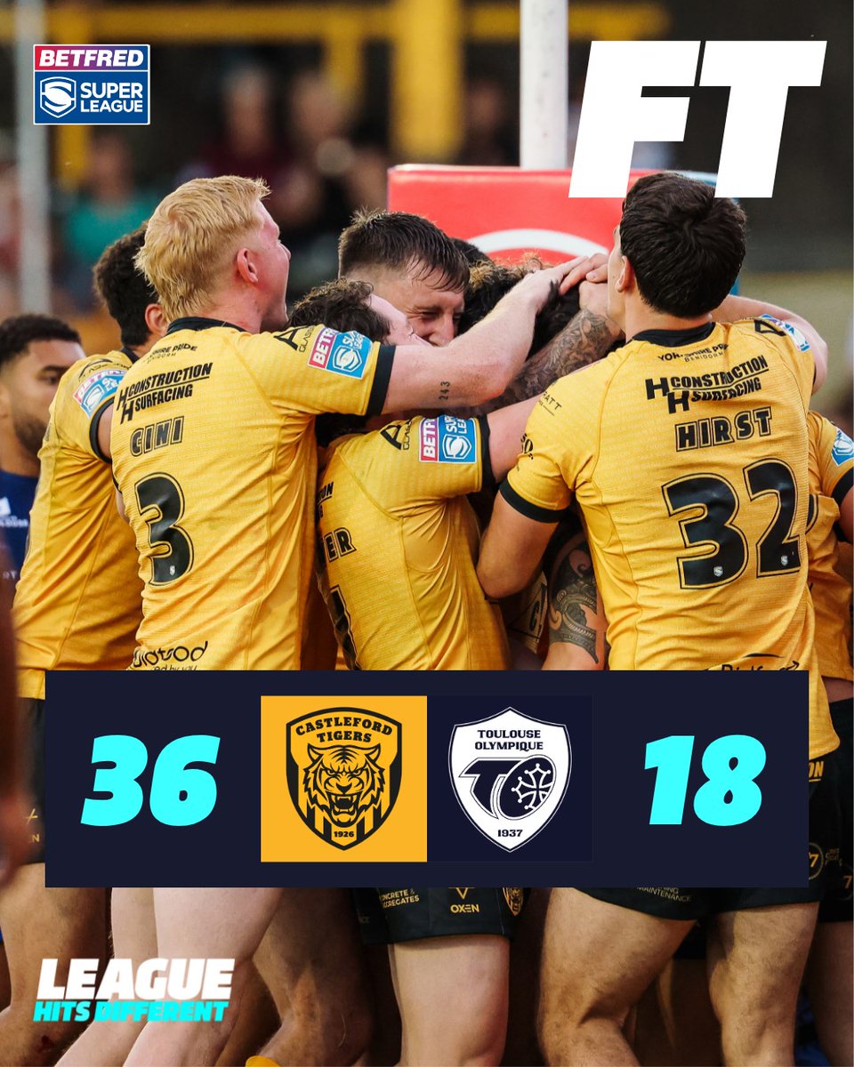 SuperLeague's tweet photo. A dominant performance from the Tigers 👏

#SuperLeague https://t.co/51txHEGICM