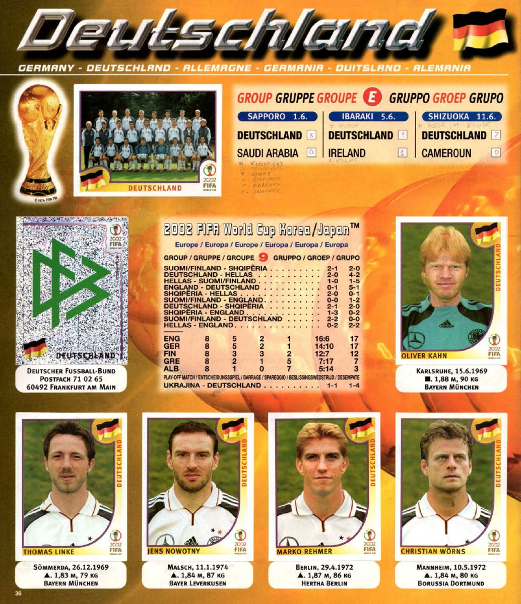 OldSchoolPanini's tweet photo. GERMANY 🇩🇪 2002 
#KoreaJapan02 #WorldCup02 https://t.co/FUs5tZ6kdc