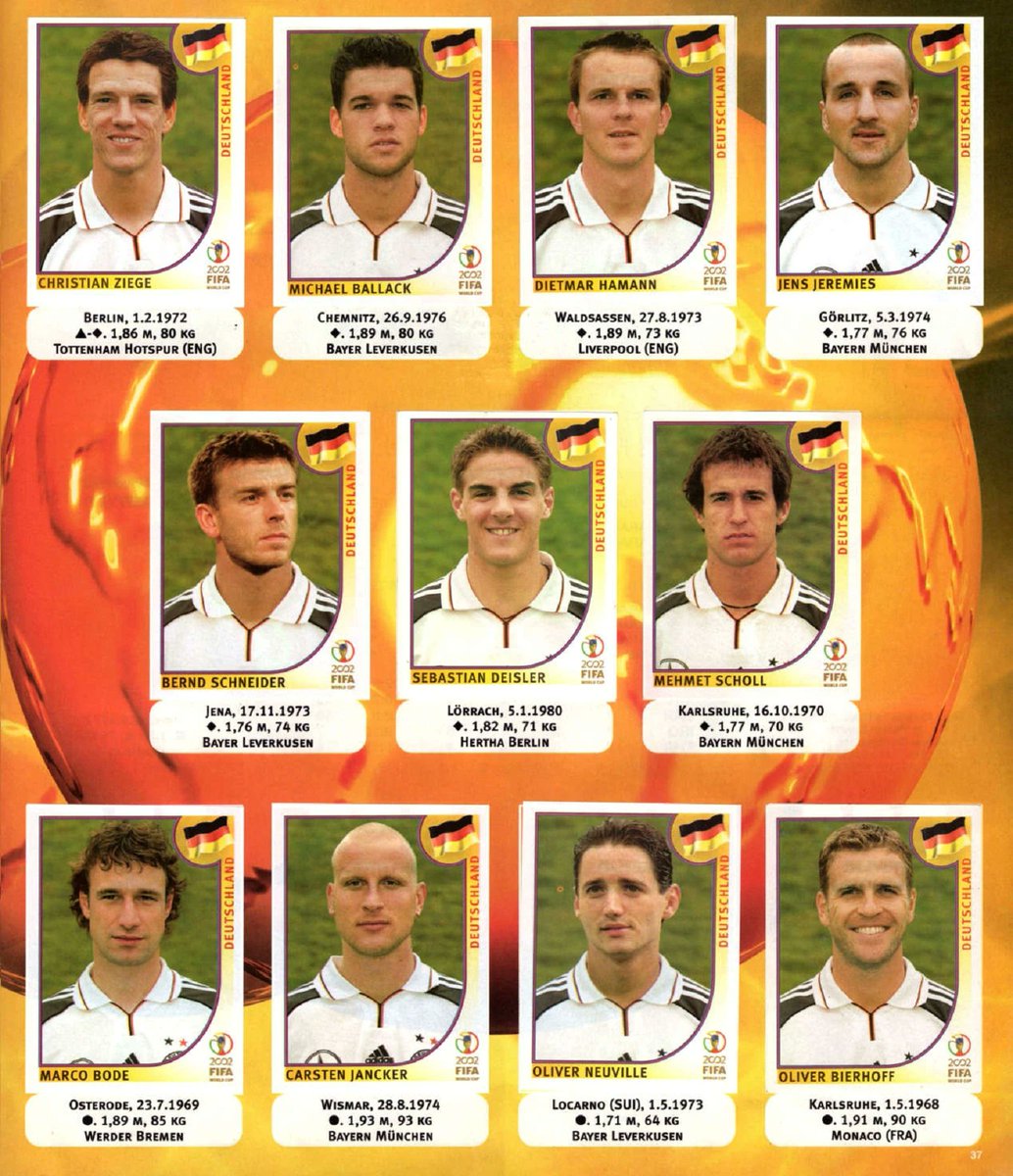 OldSchoolPanini's tweet photo. GERMANY 🇩🇪 2002 
#KoreaJapan02 #WorldCup02 https://t.co/FUs5tZ6kdc