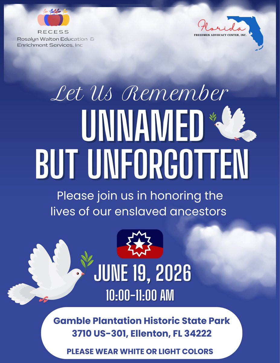 FloridaFreedmen's tweet photo. We are so grateful for the massive support shown to our Juneteenth event yesterday. Thank you to @mysuncoast for the coverage!
https://t.co/3xoagUy9w7 https://t.co/4wvrStd5fQ