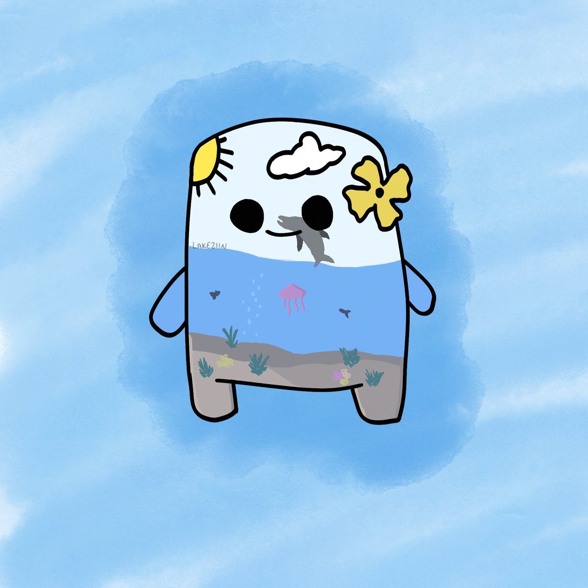 Lakeziin's tweet photo. My second entry for the #DesignASprite competition, keep in mind I’m not an artist at all!

Summer Sprite. I couldn’t think of an ability for it, but since it’s summer, it would be cool. #Fortnite https://t.co/bnYUCqo8Dg