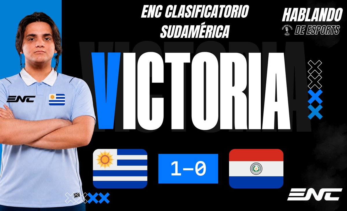 HablandoEsports's tweet photo. ENC 2026 Clasificatorio Sudamerica
@TeamURU_Esports hace valer su condicion de favocirto y se lleva una victoria ante Paraguay en la primera ronda del clasificatorio sudamericano.
#ENC #TeamUruguay #LeagueOfLegends #Esports https://t.co/eh85iQzqHk