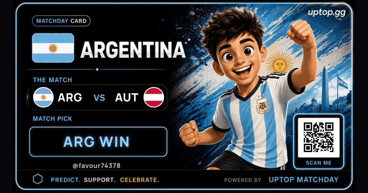 favour74378's tweet photo. I'm in! 🏆 @uptopgg_ Matchday drops 10 winners a day, each taking a $25 Apple gift card.

Make your pick 👉 https://t.co/1qI6KJogiq https://t.co/1f1s1XWNrL