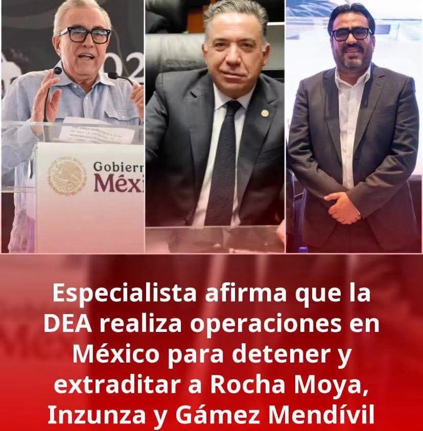 JJDiazMachuca's tweet photo. 🚨 ¿Tiene los días contados el grupo en Sinaloa? Fuentes aseguran que la DEA prepara una operación de captura.

El reconocido periodista de investigación, Jesús Lemus —autor de libros como "Los Malditos" y "El Licenciado"—, reportó que agencias estadounidenses tienen en la mira a Rubén Rocha Moya, Enrique Inzunza y Juan de Dios Gámez Mendívil.

Según Lemus, la acción buscaría realizar las detenciones en una operación coordinada. Aunque no hay una fecha precisa, señala que el movimiento podría ocurrir en el corto o mediano plazo.

¿Cuál es tu opinión sobre esta versión? Los leo. 👇