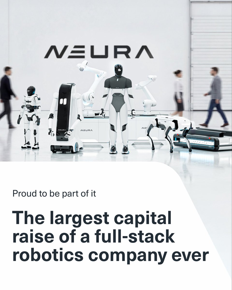 SJG_InterAlpen's tweet photo. Proud to be one of the leading investors in Neura Robotics, an extraordinary company that has become one of the world's leaders in intelligent robotics.   The 500 year megatrend of robotics has begun and it's in the early phase of massive development will inspire and change our world.