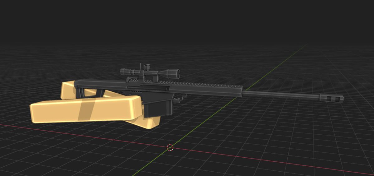 SebasDevelops's tweet photo. Following with the guns, now a Barrett M82. keeping it clean, optimized and functional as always (4.9k verts) 

What do you think about this one? 🔥

#RobloxDev #3Dart #Blender #GameDev https://t.co/I2EKpjx5ou