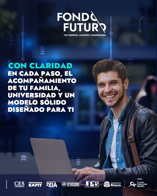 EAFIT's tweet photo. ¡Con #FondoFuturo, transformamos tu sueño de estudiar en una realidad alcanzable! 🚀🤩

🚨En Colombia, el acceso y la permanencia en la educación superior 🎓📚 siguen marcados por profundas brechas: de acuerdo con datos del Ministerio de Educación Nacional y el Sistema para la Prevención de la Deserción (SPADIES), aunque la cobertura ha logrado ubicarse alrededor del 54 %, cerca de 1 de cada 2 jóvenes no accede a la universidad, y entre quienes lo hacen, entre el 35 % y el 45 % abandona sus estudios en los primeros semestres, principalmente por dificultades económicas.

En este contexto, que ha sido ampliamente abordado como uno de los principales retos del sistema educativo, comienzan a ganar relevancia modelos alternativos de financiación 💰 como #FondoFuturo 💫, una iniciativa liderada por las universidades @upbcolombia, @UdeMedellin_ , @UniversidadEIA, @UniversidadCES  y #EAFIT, que ya beneficia a 242 familias colombianas y busca convertirse en una respuesta concreta frente a estas barreras estructurales.  🚀Para este año a #FondoFuturo se suman la @URosario  y la @FraternidadMed. 🙌

🗓️Para el semestre 2026- 2, este fondo tiene disponibles 300 cupos, 50 por cada universidad.

🎓El programa, además de estudiantes nuevos, beneficia a quienes adelantan su pregrado en estas seis universidades.

🔎Encuentra más información y postúlate aquí 🔗https://t.co/sxmwqrNbQN