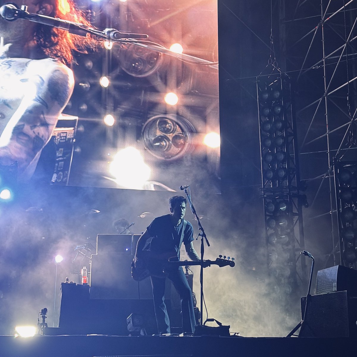 jrdnruss's tweet photo. Fucking hell. What a gig that was, topped Berlin. Thanks to Caleb for the shoutout to us and Fans’ debut this year, brilliant night. Roll on Vienna lads 🇦🇹 @youngfollowill @doctorfollowill https://t.co/51sW7eXC9e
