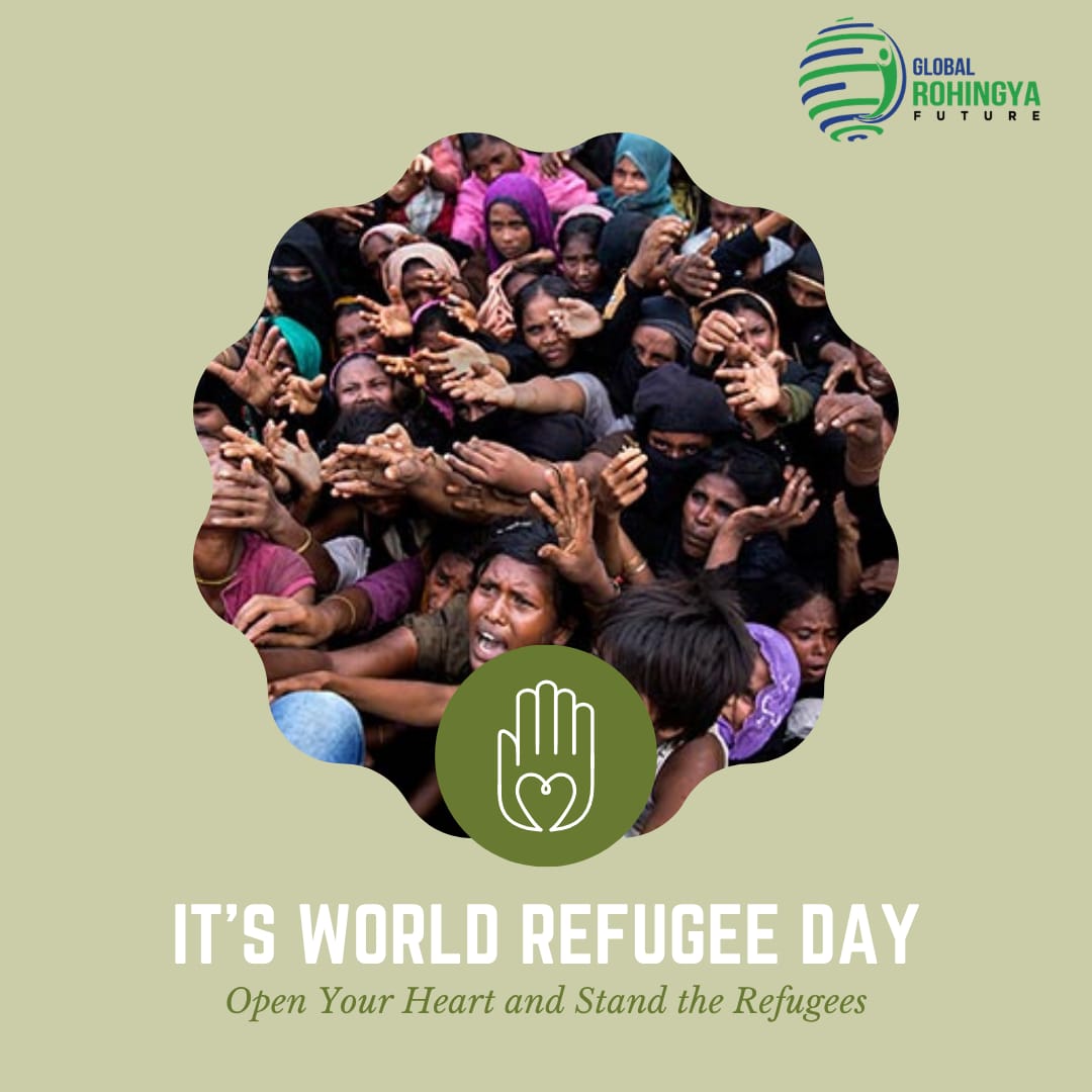 grfRohingya's tweet photo. It's World Refugee Day. Open your hearts and stand with the refugees. 

@AJEnglish @TheWorld @UN @Refugees @UNHCRUSA @Canada https://t.co/soEAmtEZ0i