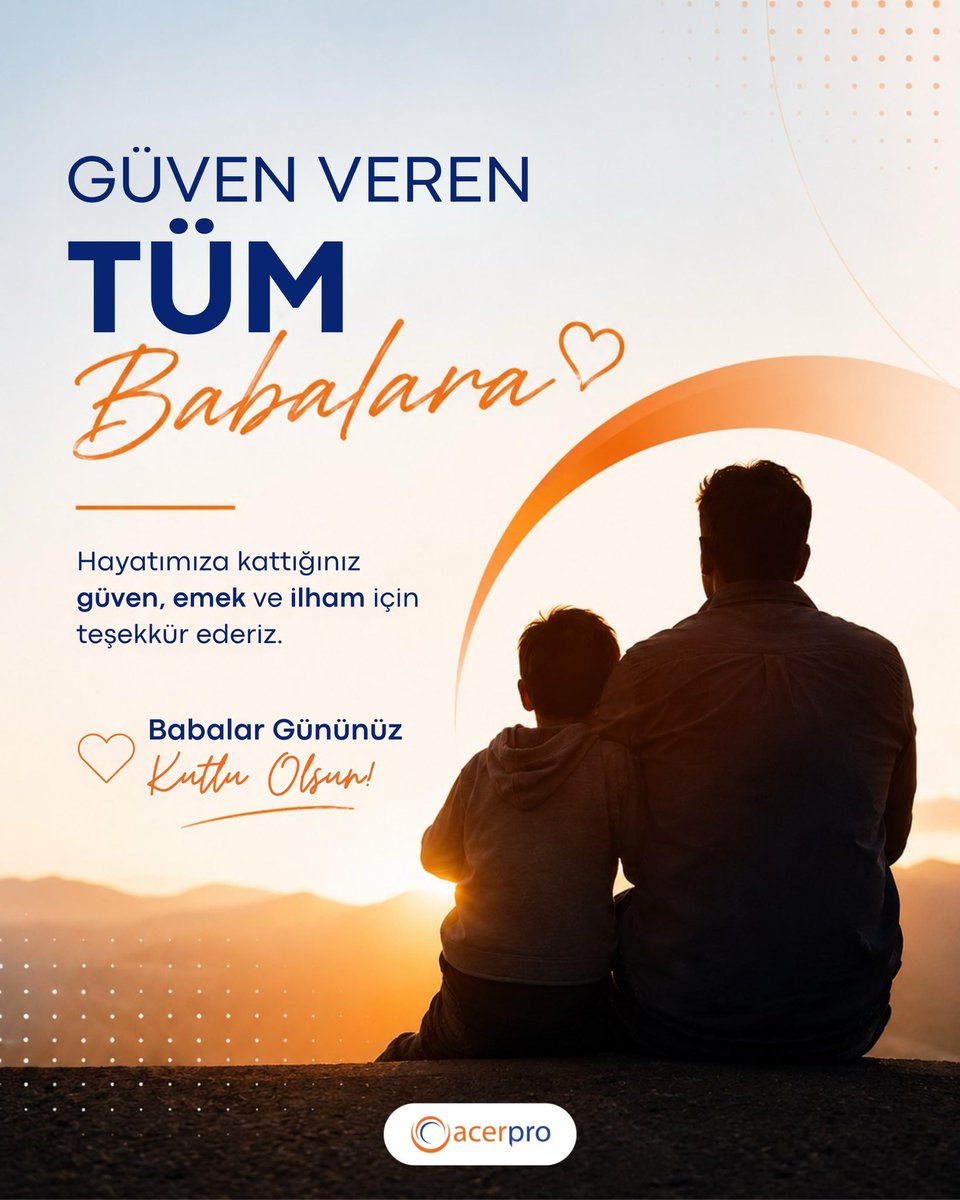 acerprotr's tweet photo. Hayatımıza yön veren, geleceğe ilham olan tüm babaların Babalar Günü kutlu olsun. 💙

Sevgi, emek ve güvenle attıkları her adım için tüm babalara teşekkür ediyor; sağlık, mutluluk ve huzur dolu bir yaşam diliyoruz.

#BabalarGünü #AcerPro https://t.co/LSCdx6mmcE