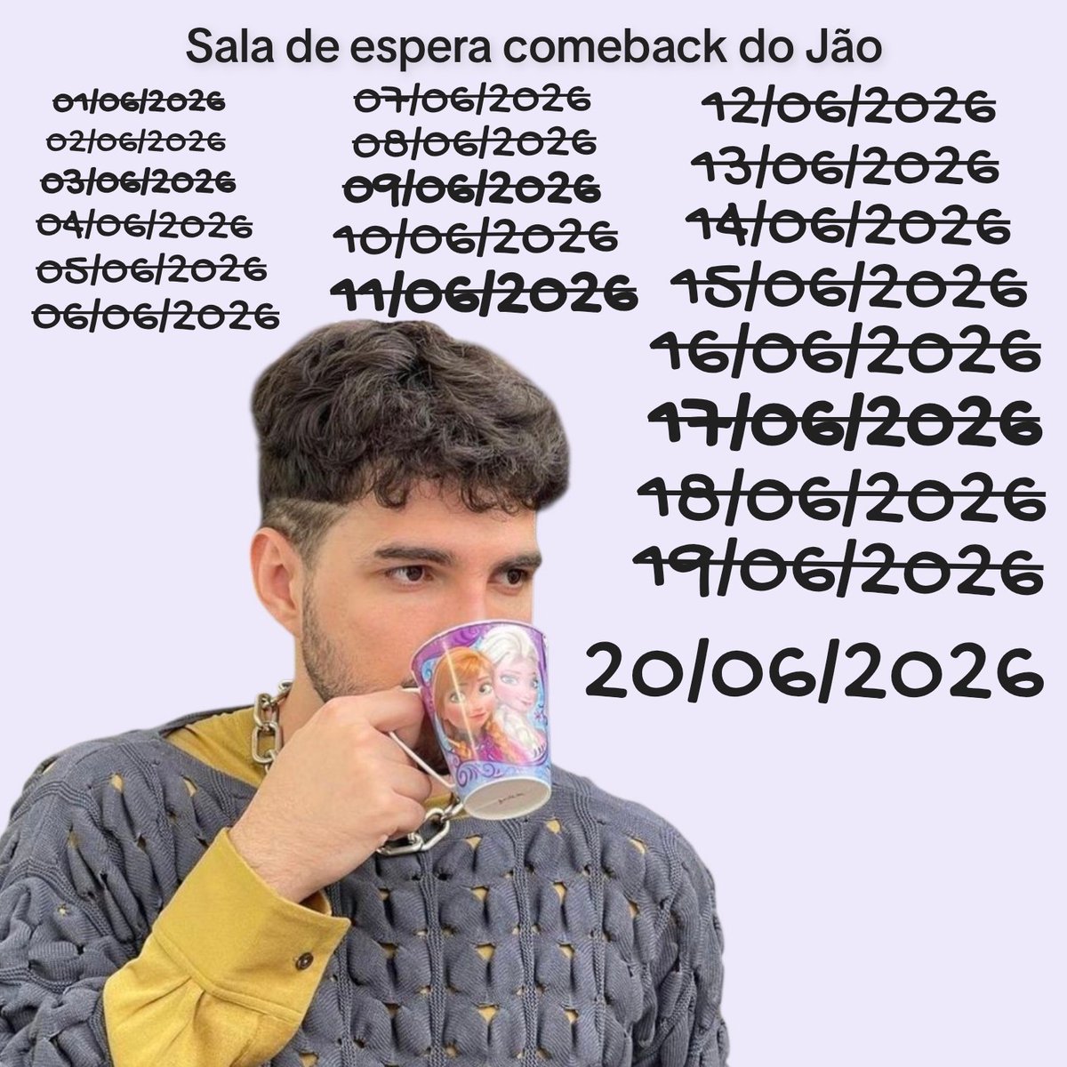 vicpirata's tweet photo. dia 20 esperando pelo comeback do Jão... 

tô enlouquecendo já https://t.co/W3dmk1LvY2