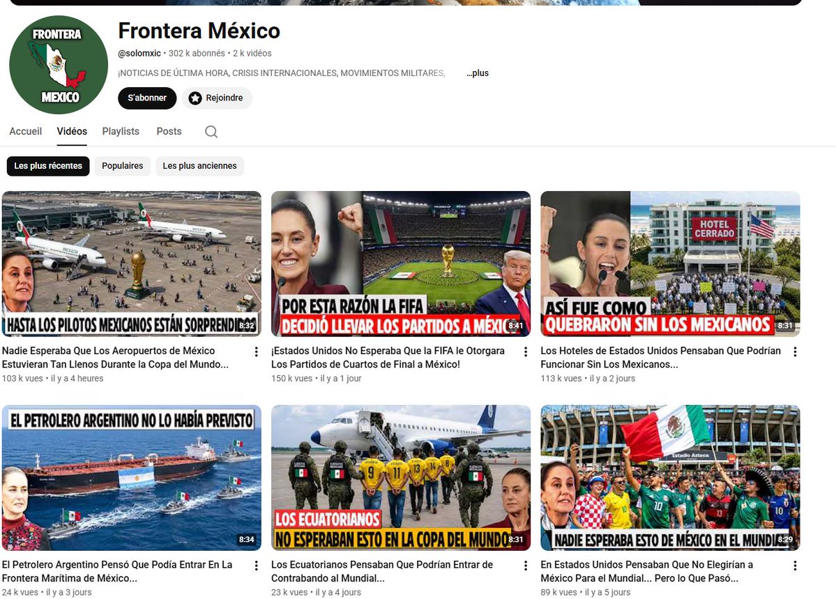 Element_221's tweet photo. make videos about mexico
make shit tons of views,and don't care about the rpm

i made a new video sharing how to run these channels.
aswell as a hint if you wan to setup your shop and sell ebooks on other niches different from this

https://t.co/XGpRBH8F7i
watch here👆 https://t.co/sBN3RrlUdG