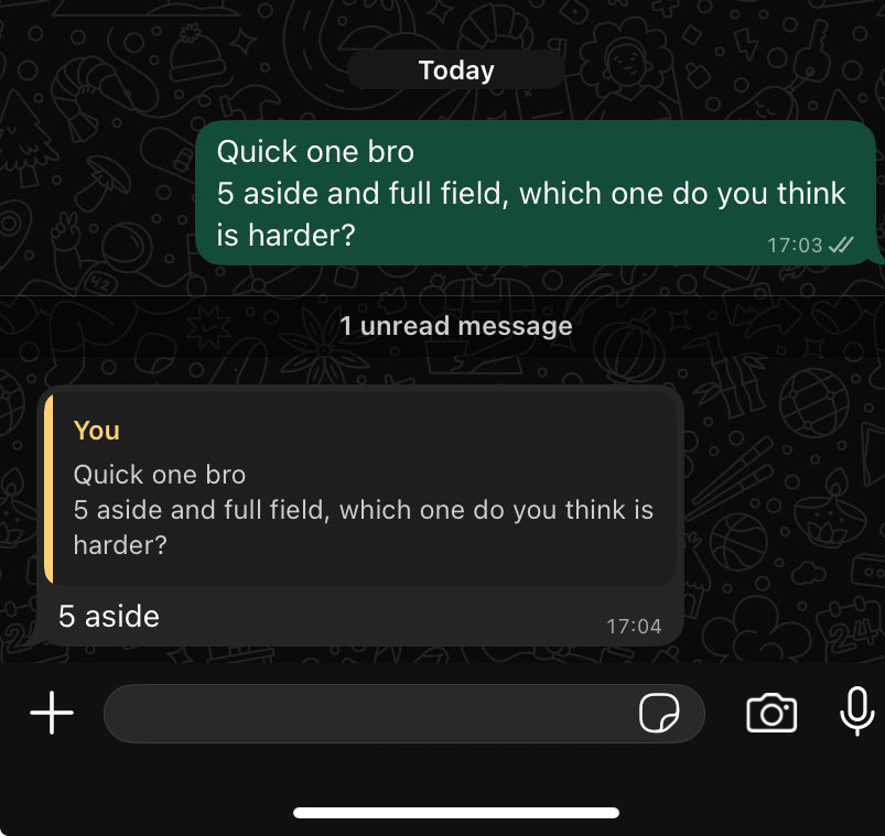 Ola__DCC's tweet photo. Another player responds to the question. https://t.co/C0b5PAVpuj