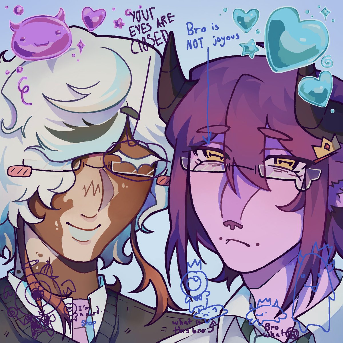 RockmelononRye's tweet photo. I haven't done lineart in a long time, hi egg and wemmbu #taxduo #wemmbufanart https://t.co/G86XCdOzhM