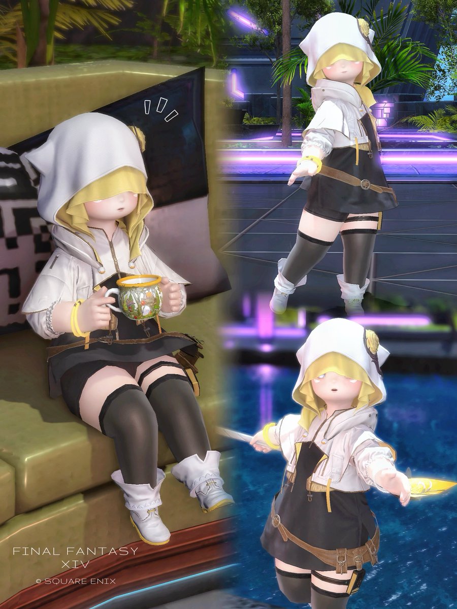 makoraru's tweet photo. フード表示ONしてみたよ💛🤍
#おはララ #ララフェル https://t.co/wEQ1ga1tV8