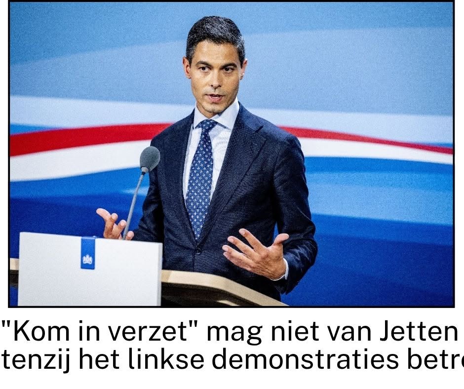 A_thefonz's tweet photo. Politici moeten stoppen met het aanmoedigen van burgerverzet tegen de Spreidingswet. Dat zegt premier Rob Jetten. Daarmee veroordeelt hij nu fel wat hij zelf jarenlang aanmoedigde in linkse demonstraties. https://t.co/Lcjw2RQob0