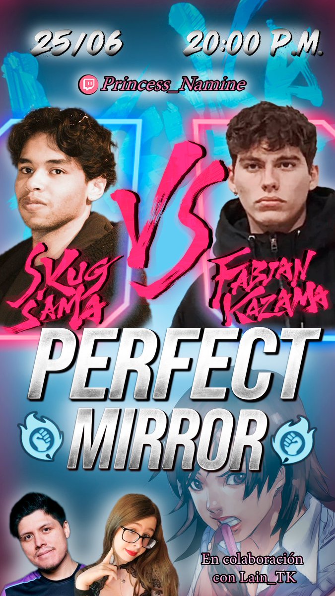 PrincessnamineT's tweet photo. ¡Get ready para el jueves de la semana que viene!  Espero veros a todos, tenemos a 2 grandes participantes y contamos con la colaboración de @lain_tk ! 

Aquí les dejo las redes de nuestros jugadores:

@Skug_Sama 
 @fabgtrz https://t.co/AhiBvjj993