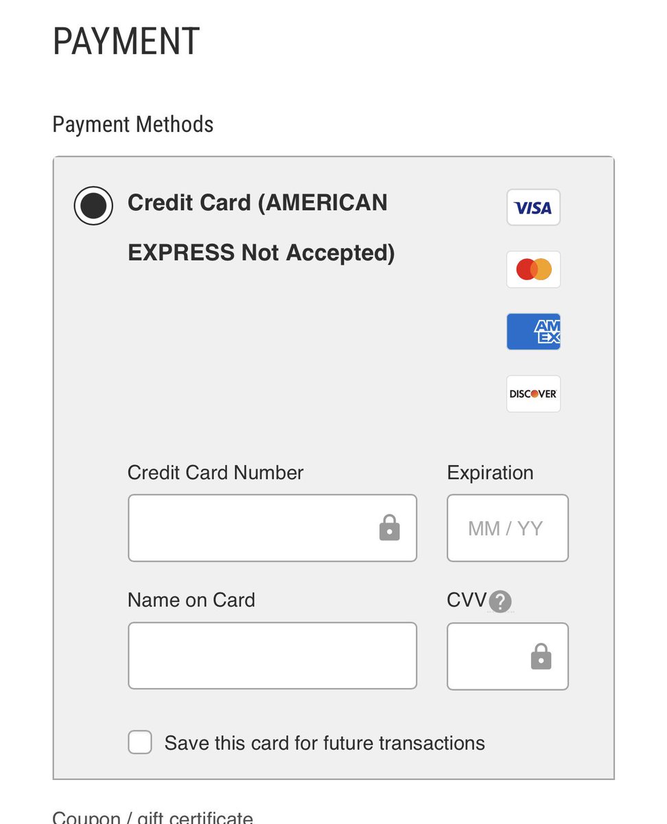 ryanlovesfoxes's tweet photo. @ForgeStoreSTL Getting mixed signals on my Amex here. Sad if I can’t use it I gotta pass on this :( https://t.co/YMxwtSY8CV
