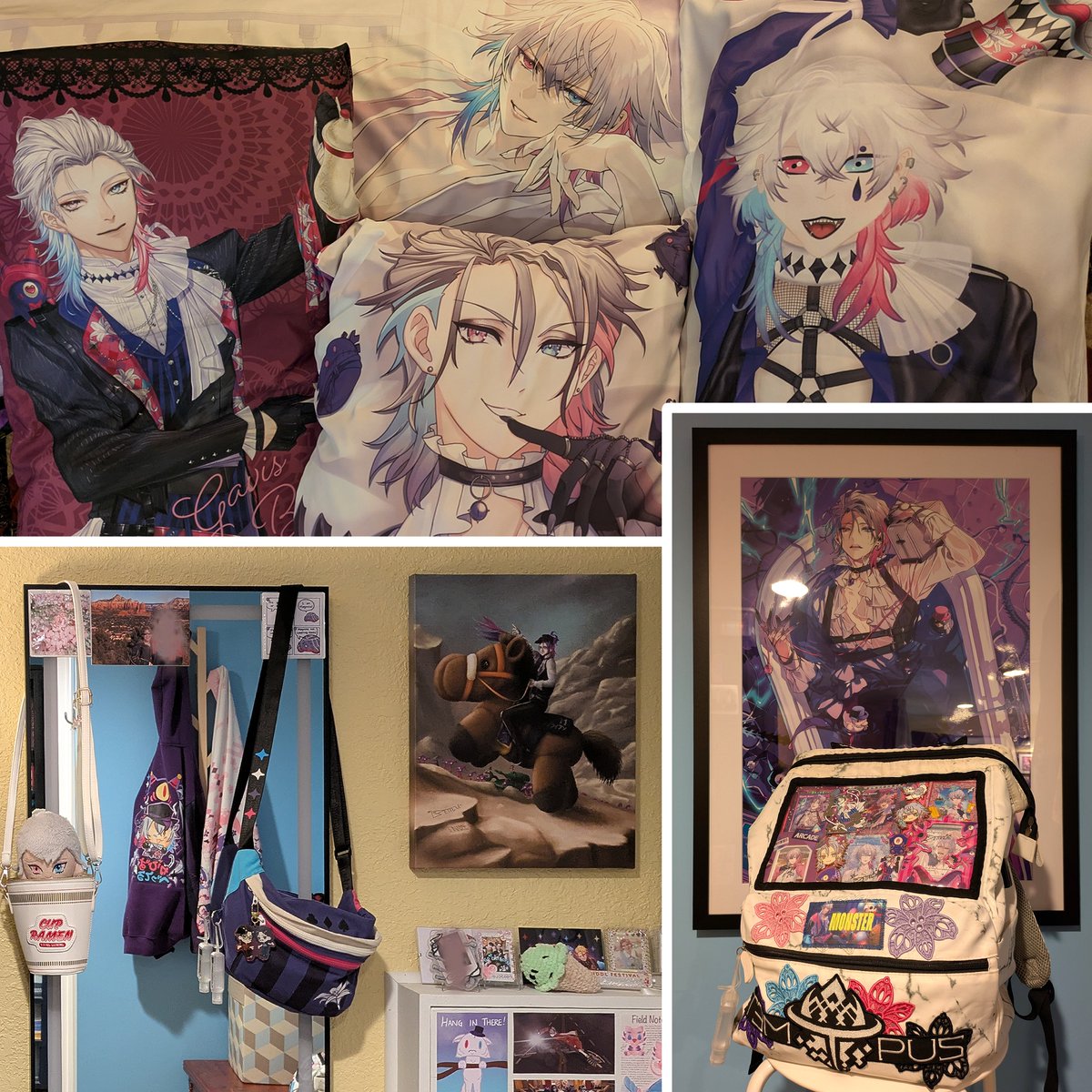 Finarael's tweet photo. This is the result of 3 1/2 years of creating and collecting. I love supporting oshis and fan artists!!!

#GavisBaggel (plus a smattering of #MerchZader and #ShikiKatsu) https://t.co/BwhlnUYoRN