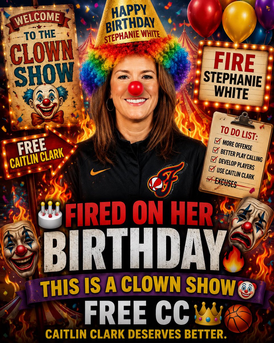 prettygirle2004's tweet photo. 🎂 FANS’ BIRTHDAY WISH:

🔥 FIRE STEPHANIE WHITE🔥

🚨 FREE CAITLIN CLARK 🤡🎪😭

@IndianaFever https://t.co/ARGppeyTzA