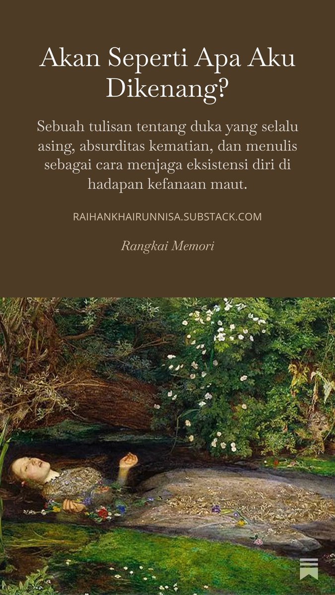 Runnilune's tweet photo. Halo, aku Runni. Belakangan ini lagi banyak menulis karena aku sadar kalau aku memang suka banget yapping tentang banyak hal. Daripada semua pikiran random itu cuma jadi chat panjang ke teman, sekalian aku kasih rumah lewat tulisan. :)

https://t.co/pH0hYnElHr https://t.co/n4KTNdh9lr