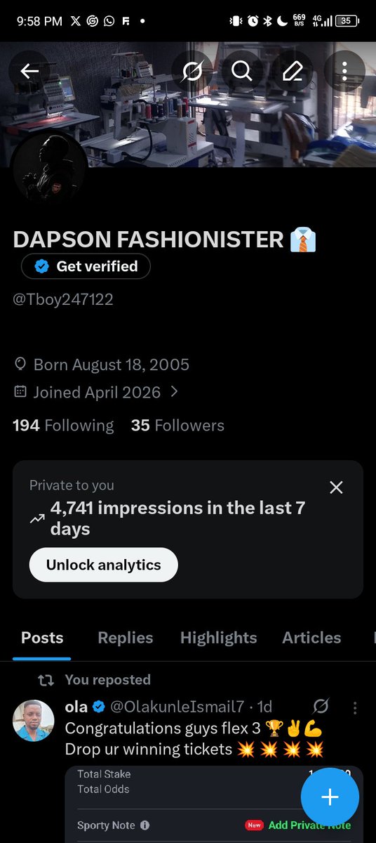 DAPSON FASHIONISTER 👔 tweet media
