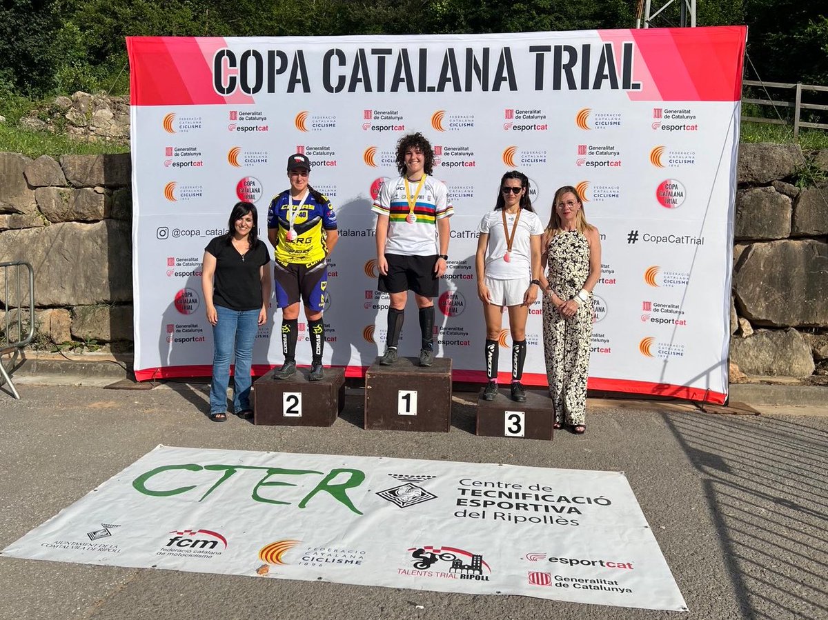 Aj_Ripoll's tweet photo. 🚲 Avui, #Ripoll ha acollit la 2a prova de la Copa Catalana de Trial a l’Avellaneda.

🥇 Els esportistes del Centre de Tecnificació Esportiva del Ripollès, Alba Riera i Eloi Palau, s’han proclamat campions en les categories elit femenina i elit masculina, respectivament. https://t.co/xldM7aOFl3